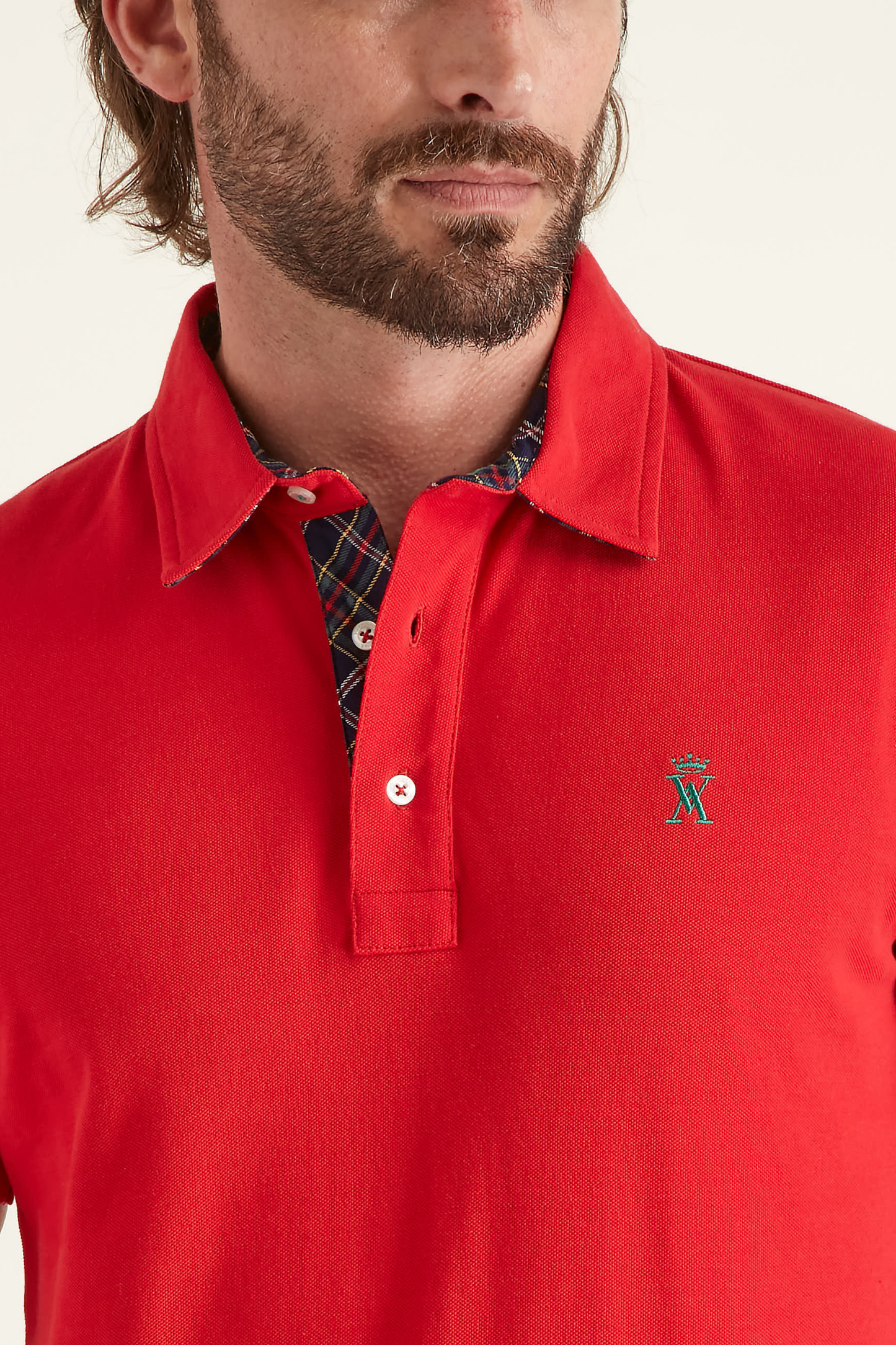 Polo à Détails Tartan