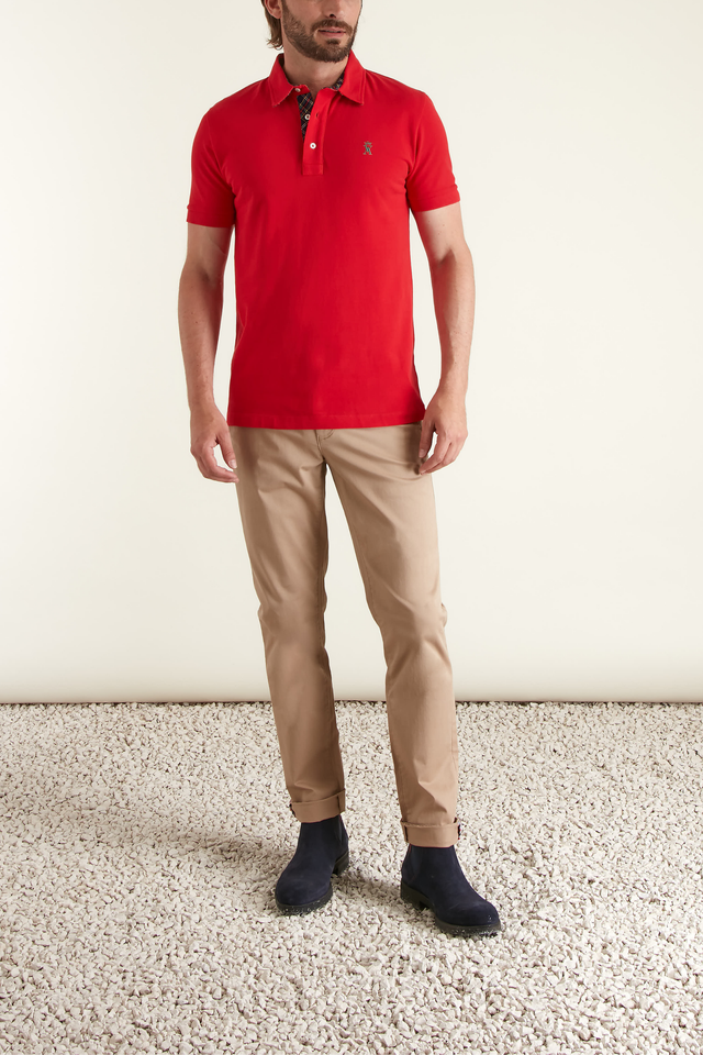 Polo à Détails Tartan - Image principale