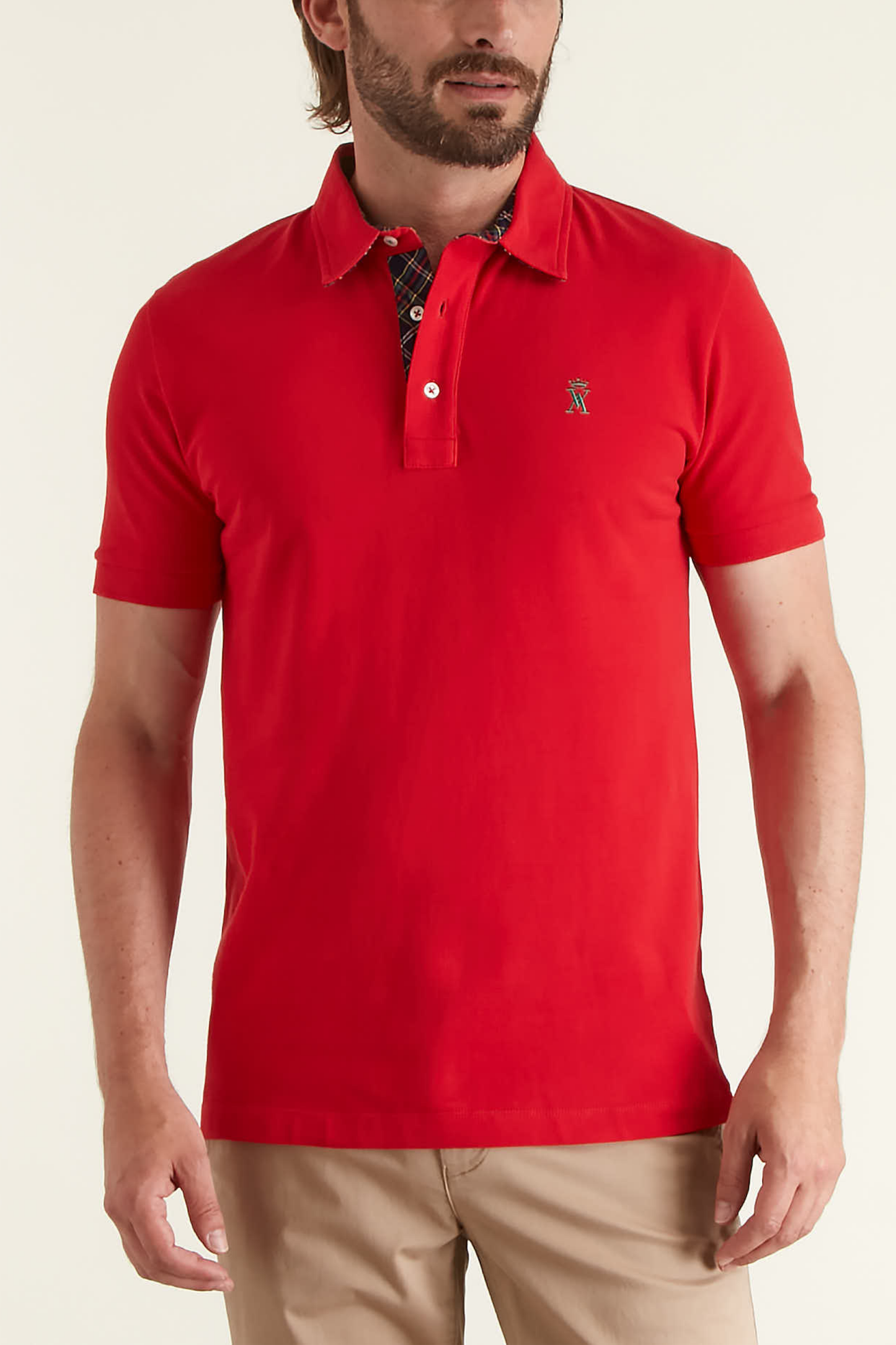 Polo à Détails Tartan