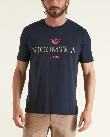 T-shirt Brodé à Col rond - Image principale