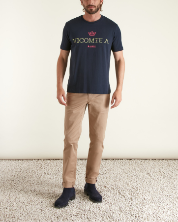 T-shirt Brodé à Col rond - Image principale