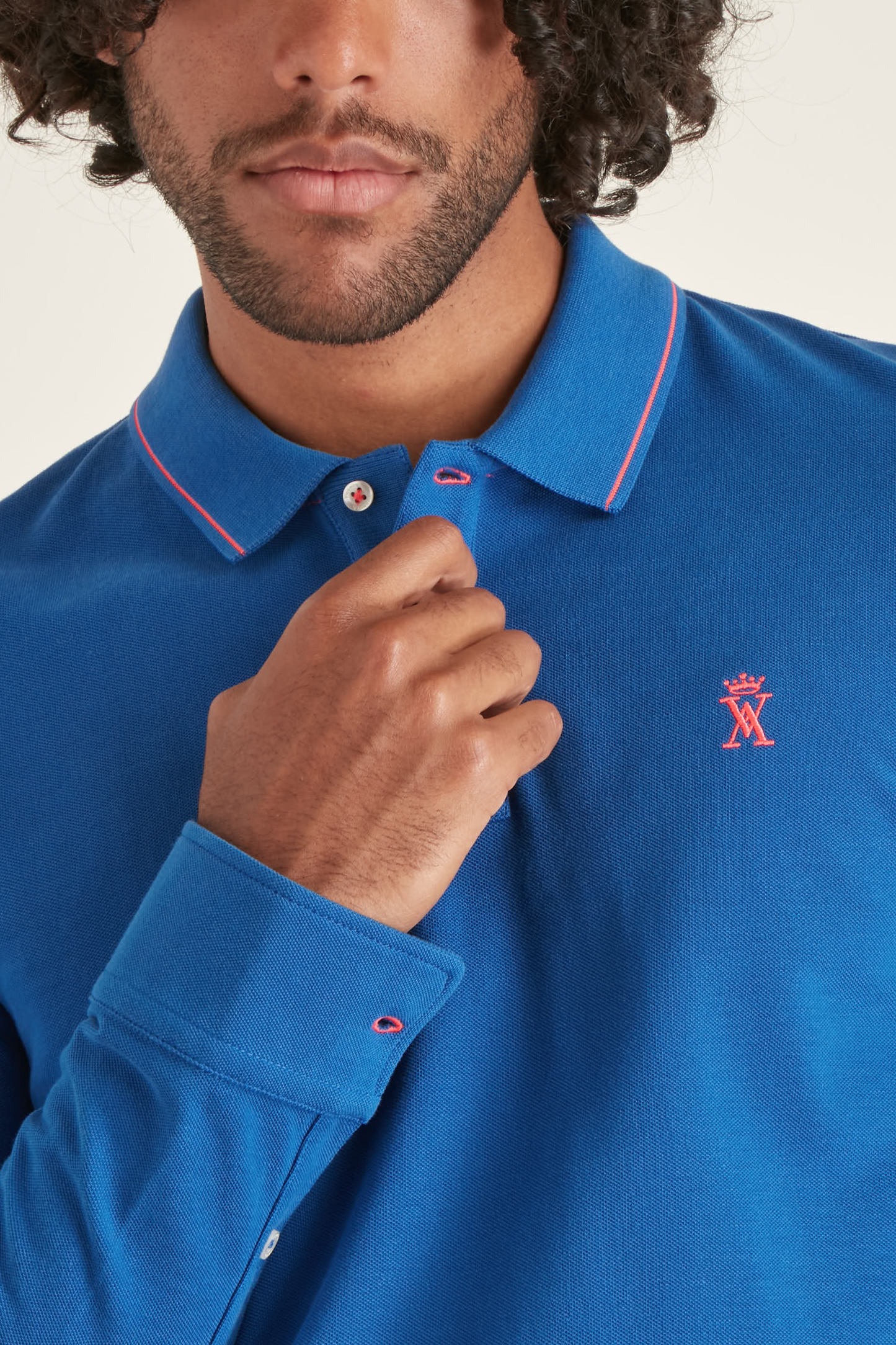 Polo Ajusté à Détails Fluo