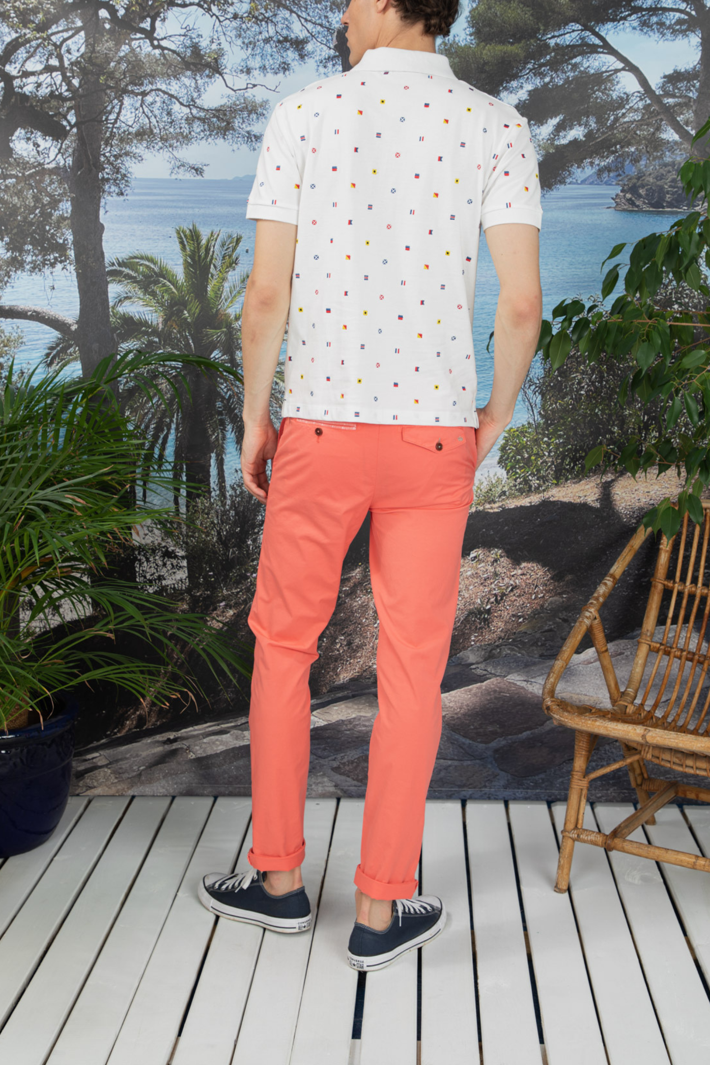 Polo à Broderies All Over