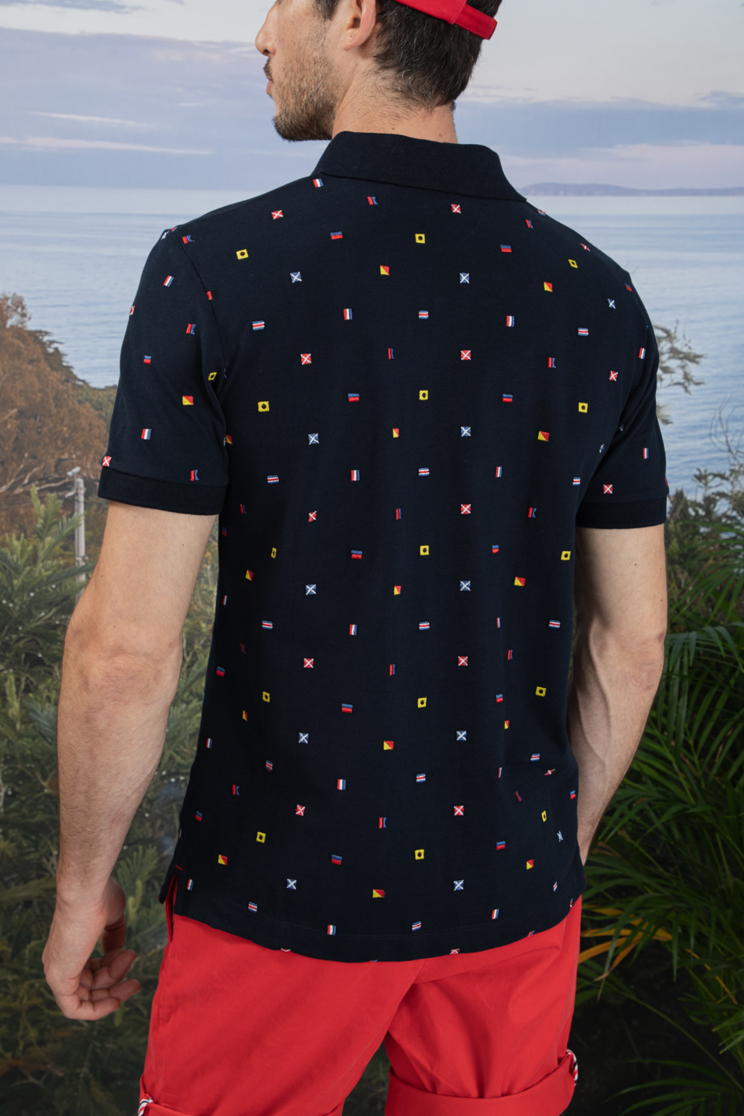 Polo à Broderies All Over