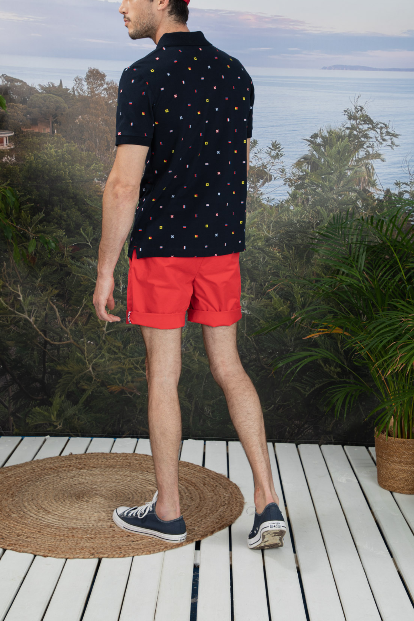 Polo à Broderies All Over