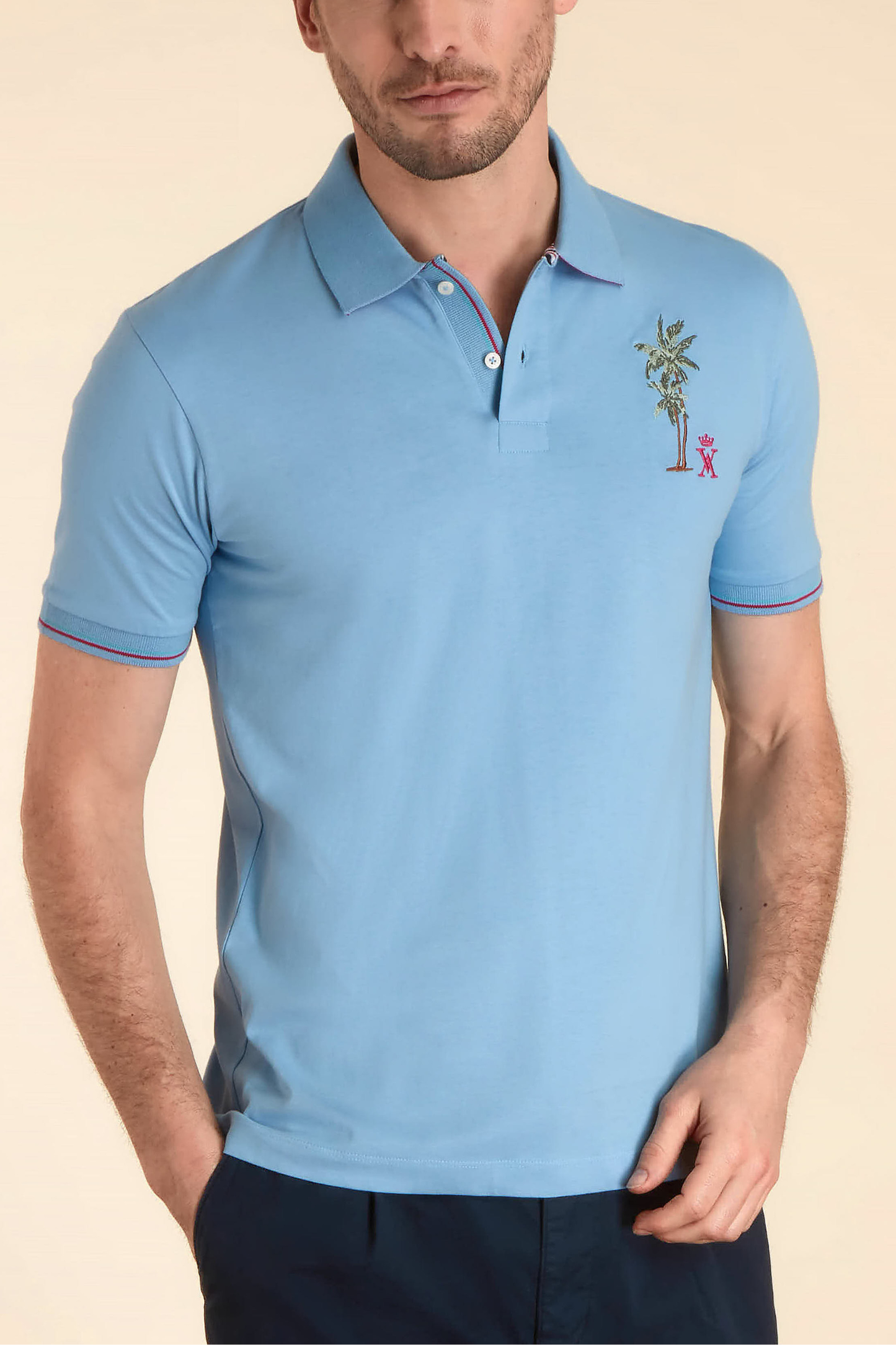 Polo à broderie Surf