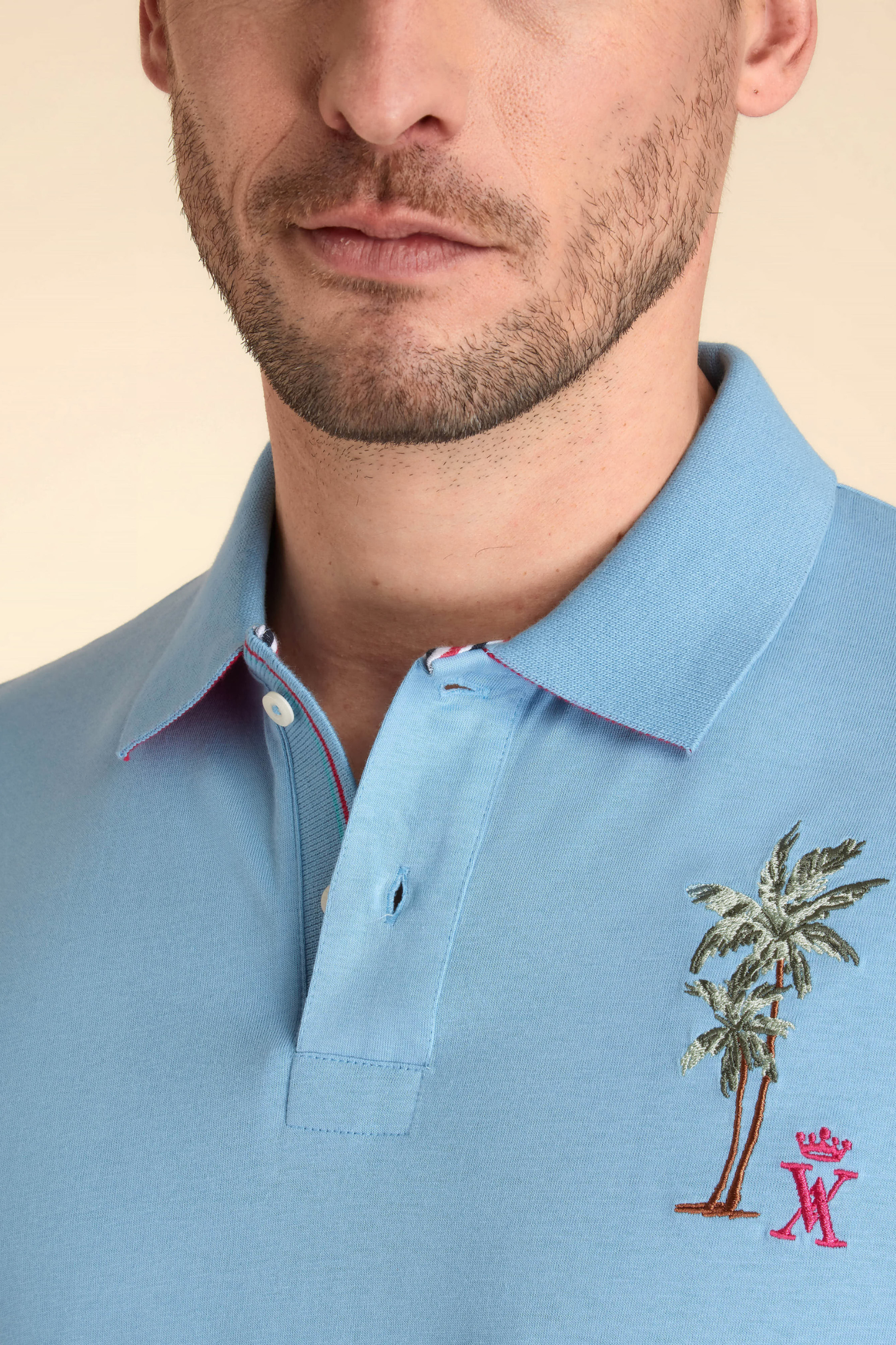 Polo à broderie Surf
