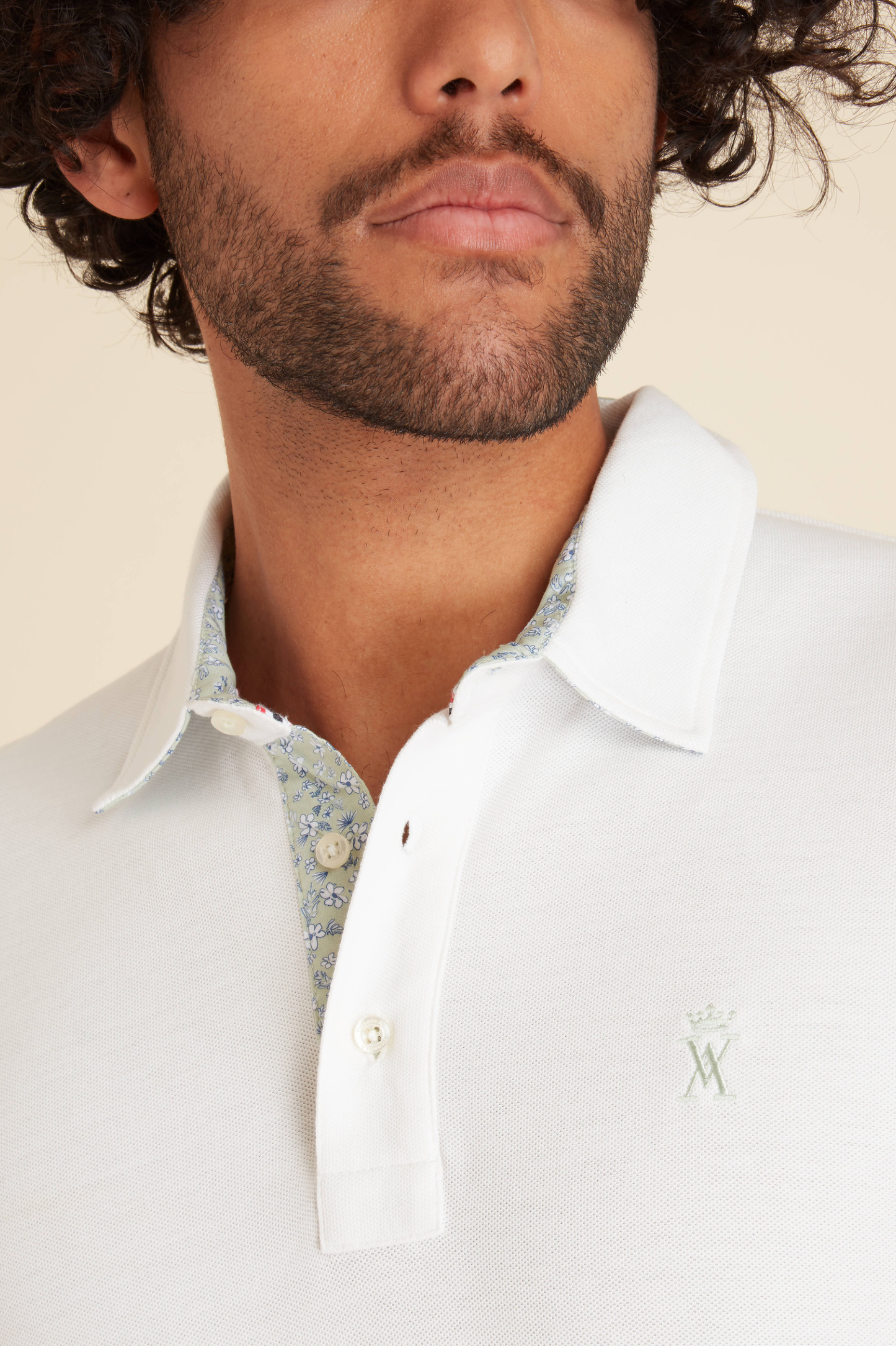 Polo à Détails Imprimé