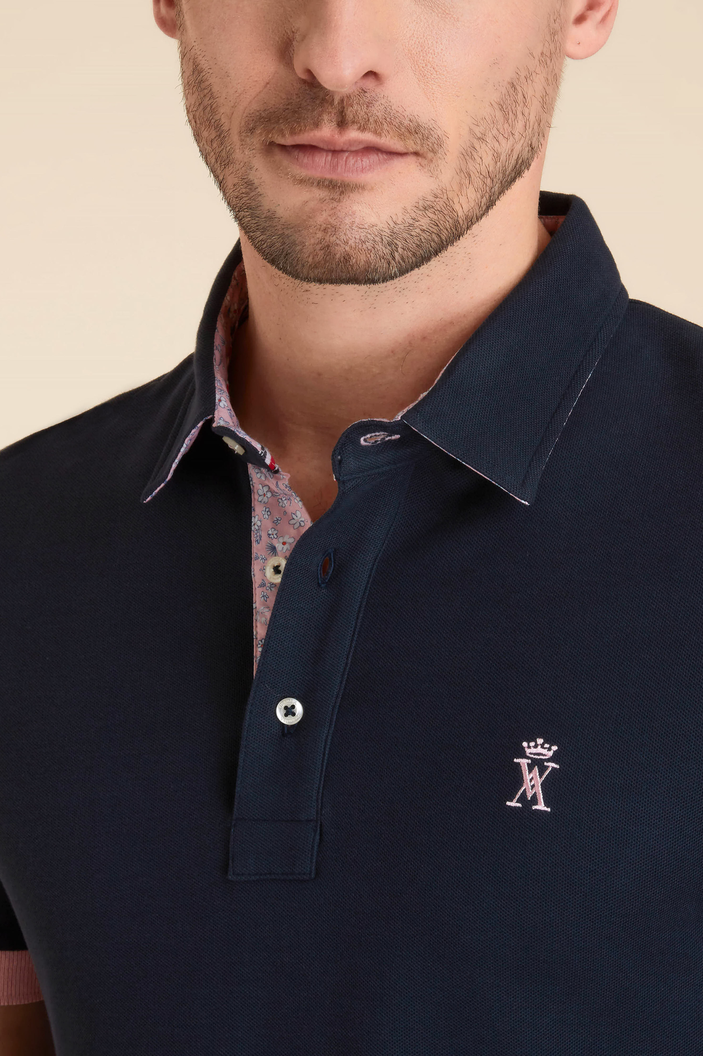 Polo à Détails Imprimé