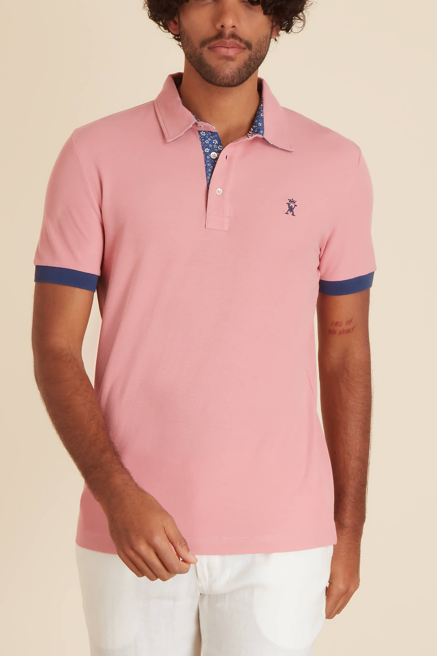 Polo à Détails Imprimé