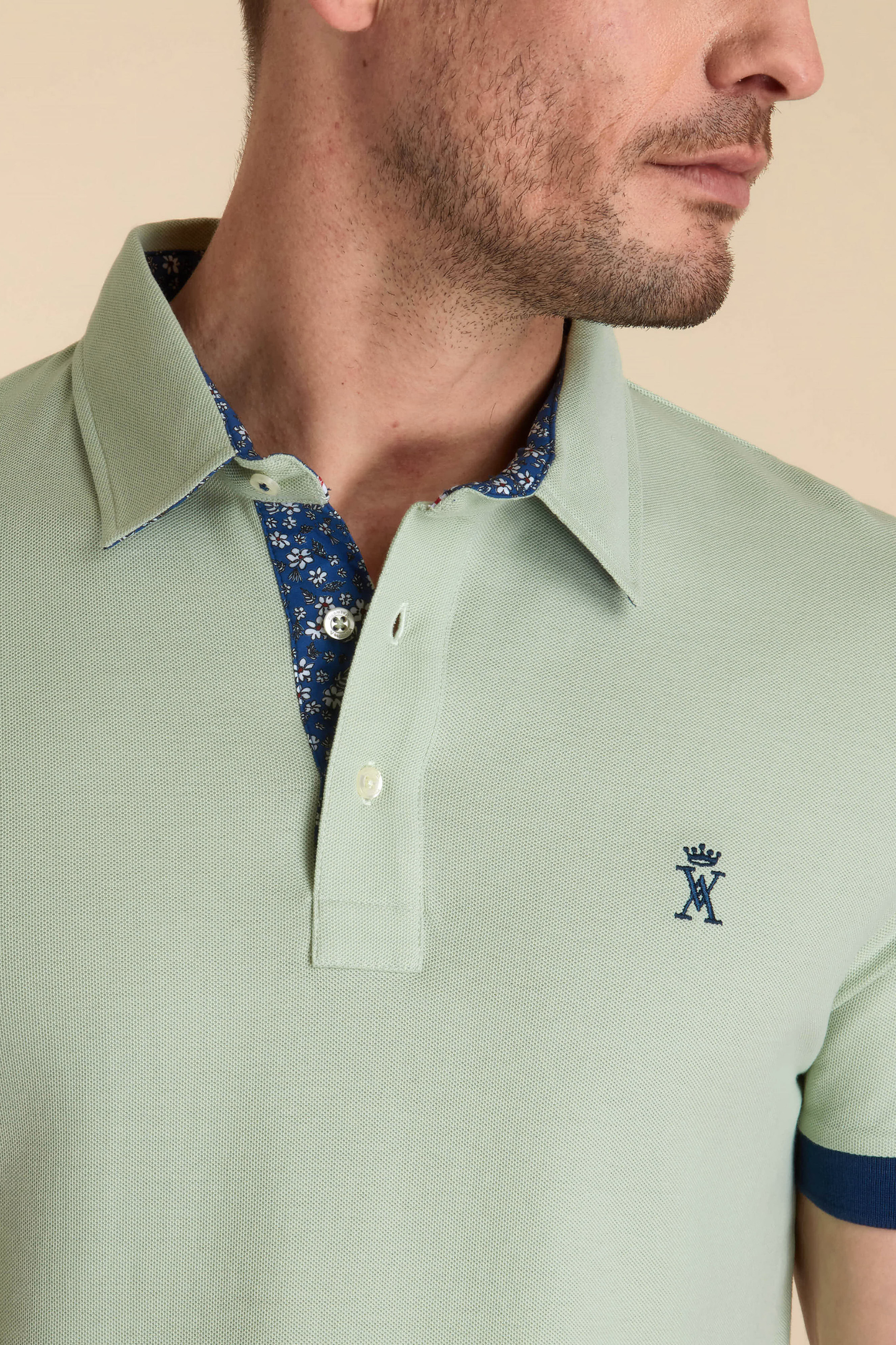 Polo à Détails Imprimé