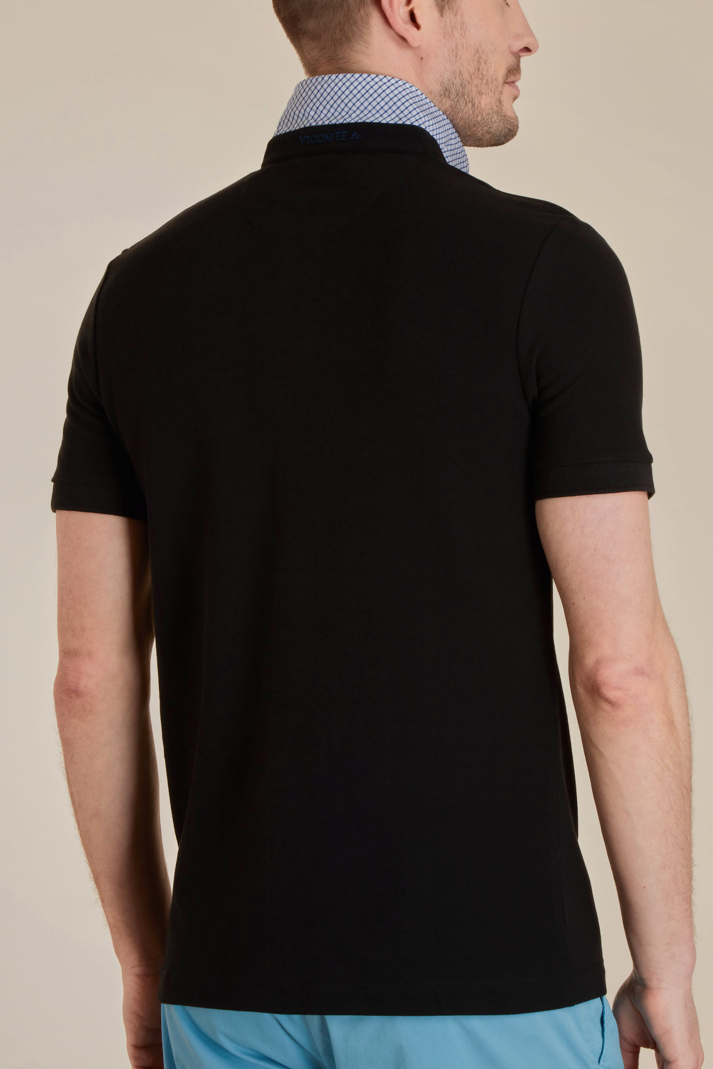 Polo à Détails Carreaux