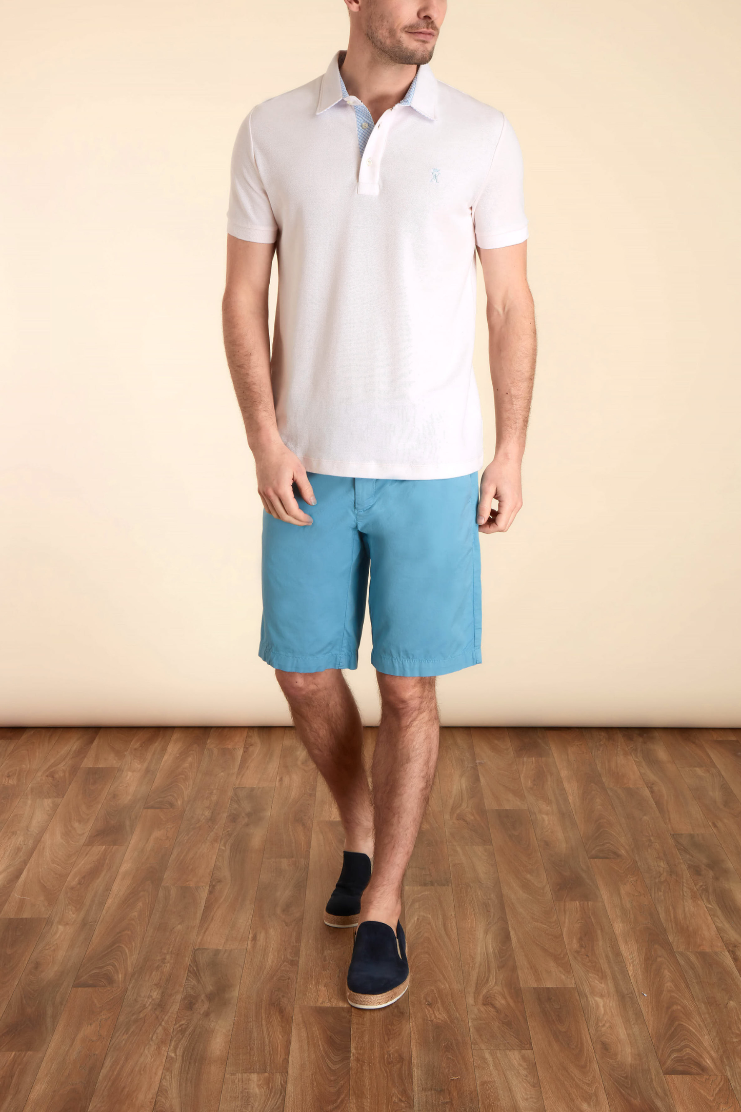 Polo à Détails Carreaux