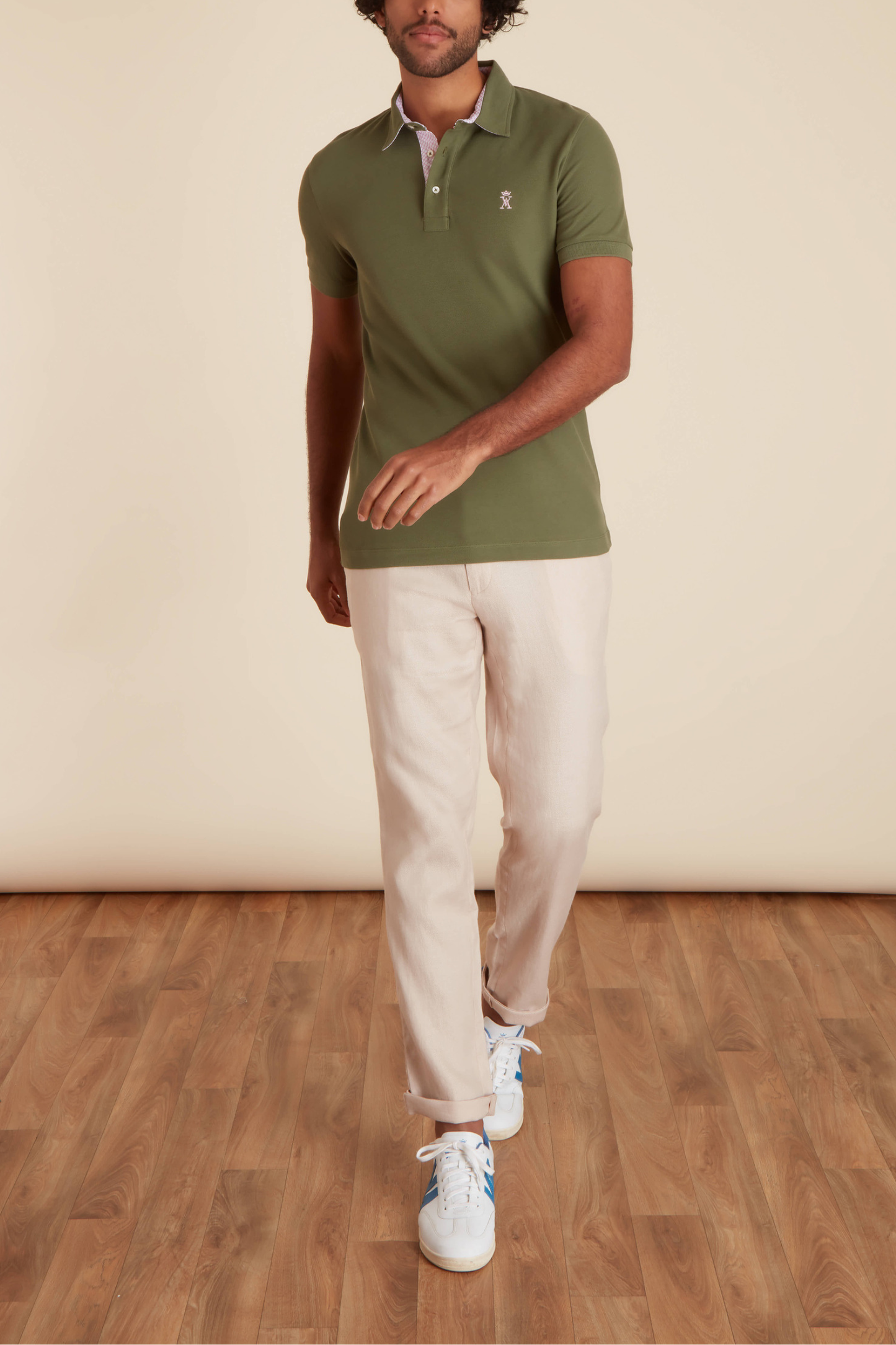 Polo à Détails Carreaux