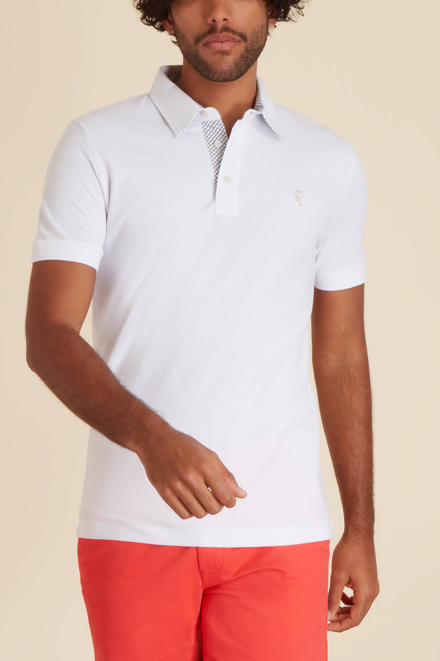 Polo à Détails Carreaux