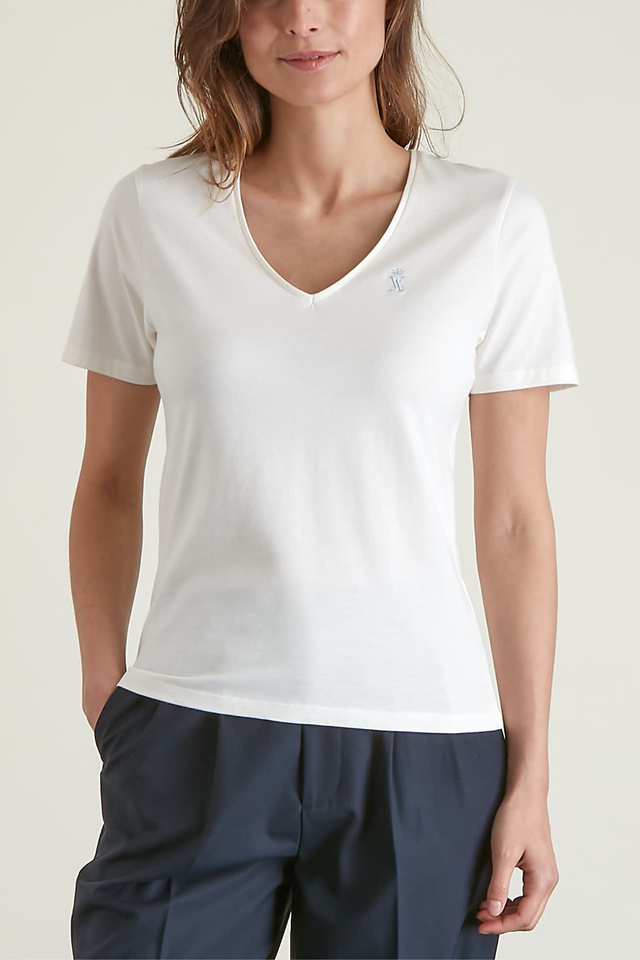 T-shirt Uni Col V - Image principale