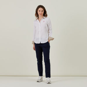 Camilla 100% Linen Shirt - White - Viscount A