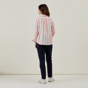 CARINE 100% Cotton Striped Shirt - Multicolor - Vicomte A