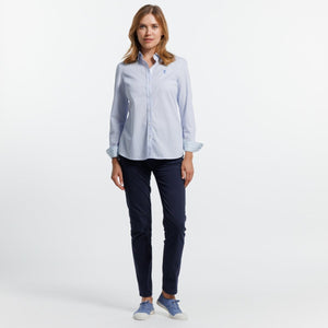 CELINE Slim Shirt 100 % Cotton-Sky Blue-Vicomte A