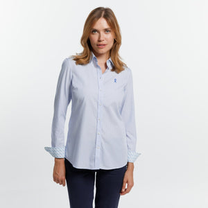 CELINE Slim Shirt 100 % Cotton-Sky Blue-Vicomte A