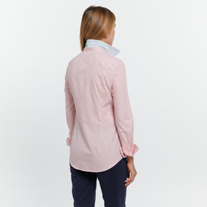 Chemise CELINE Slim à rayures en 100% Coton - Rose - Vicomte A