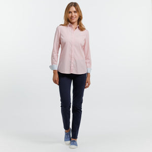 Chemise CELINE Slim à rayures en 100% Coton - Rose - Vicomte A