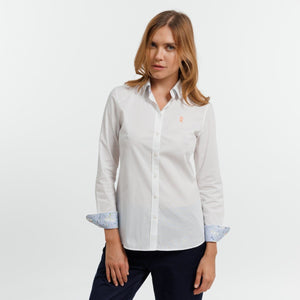 CELINE Slim Shirt in Plain Cotton - White - Vicomte A