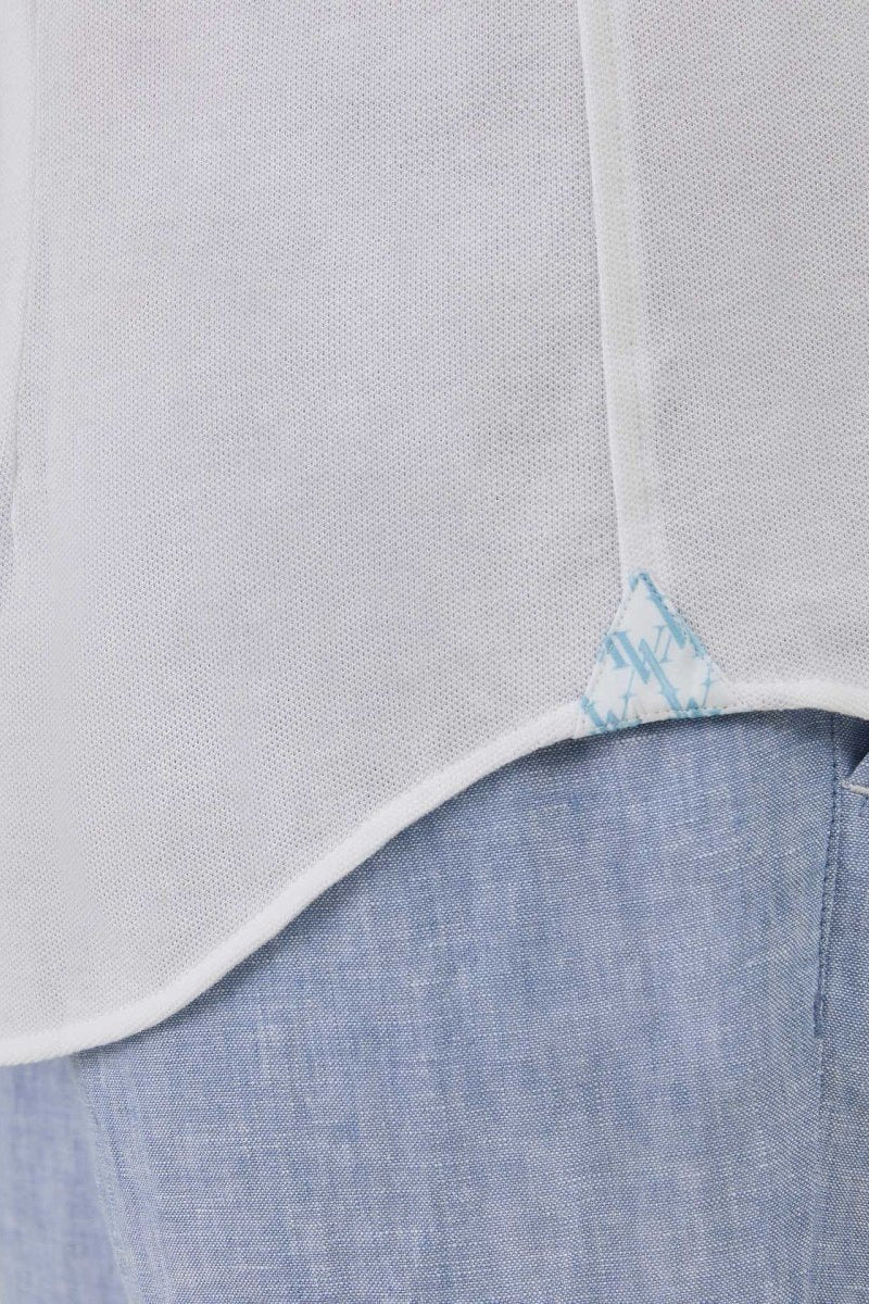 Chemise CIRIL Slim en Coton piqué - Blanc - Vicomte A