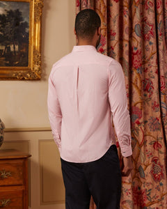 CONRAD regular shirt 100% cotton in Vichy - Pink - Vicomte A