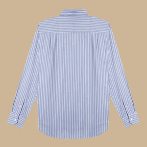 CONSTANTIN shirt 100% organic cotton with stripes - Blue - Vicomte A