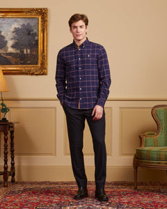 Shirt CYD regular in recycled cotton and tartan motif-Multicolore-Vicomte A