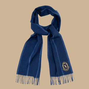Écharpe ANDRE 100% laine à rayures bleues - Bleu nuit - Vicomte A