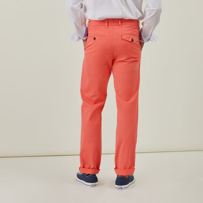 Pantalon Chino léger LANCELOT en Coton Uni - Rose - Vicomte A