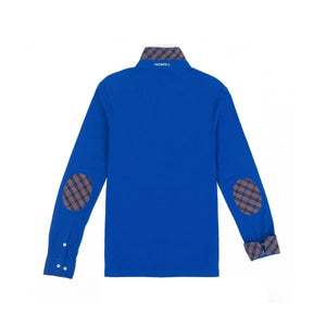 Polo PICKERING à coudières 100% coton uni - bleu roi - Vicomte A
