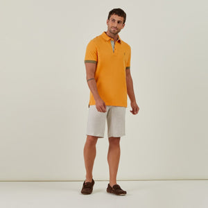 Polo PORTRUSH à manches courtes 100% Coton jersey - Orange - Vicomte A