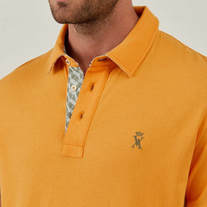 PORTRUSH short-sleeved polo shirt 100% Cotton jersey - Orange - Vicomte A