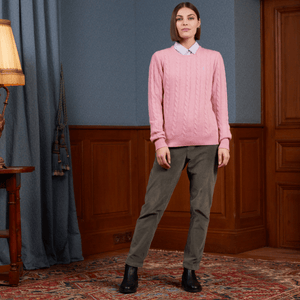 KATRINA twisted sweater in recycled wool - Pink - Vicomte A