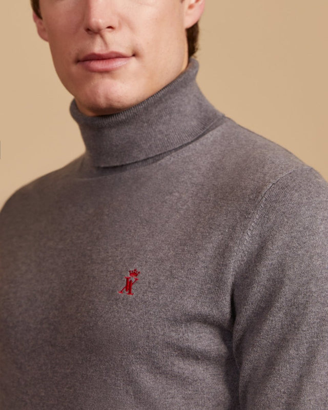 KILBIO turtleneck sweater in cotton cashmere - Gray - Image alternative