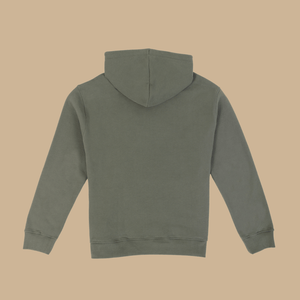 SERAPHIN 100% cotton plain hooded sweatshirt - Khaki - Vicomte A