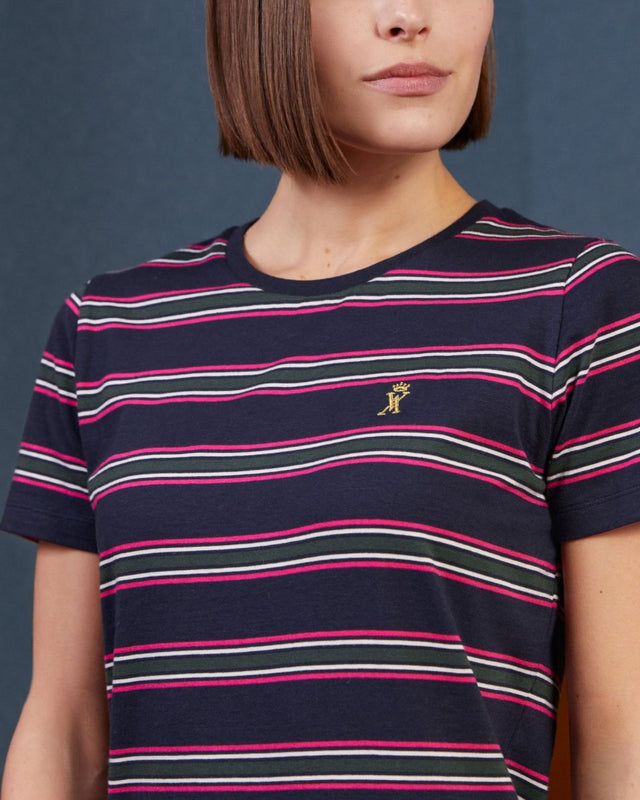 TESSY T-shirt 100 % cotton striped collar - Image alternative