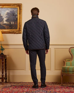 Plain quilted OGIER jacket - Navy blue - Vicomte A