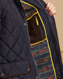 Plain quilted OGIER jacket - Navy blue - Vicomte A