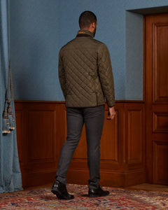 Plain quilted OGIER jacket - Khaki - Vicomte A