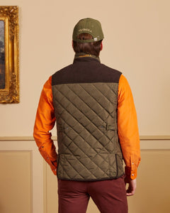 ONEIL plain sleeveless jacket - Khaki - Vicomte A