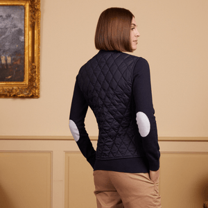 Veste sans manches ONELIA matelassée bi-matières Uni - Bleu - Vicomte A